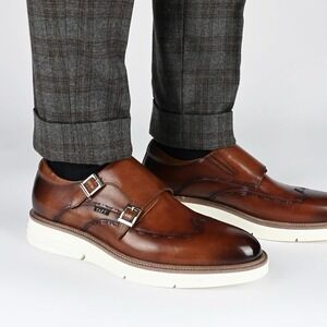 TAFT Double Monk Strap Leather Shoe Model 105 Capsule Career Comfort Luxury 11.5